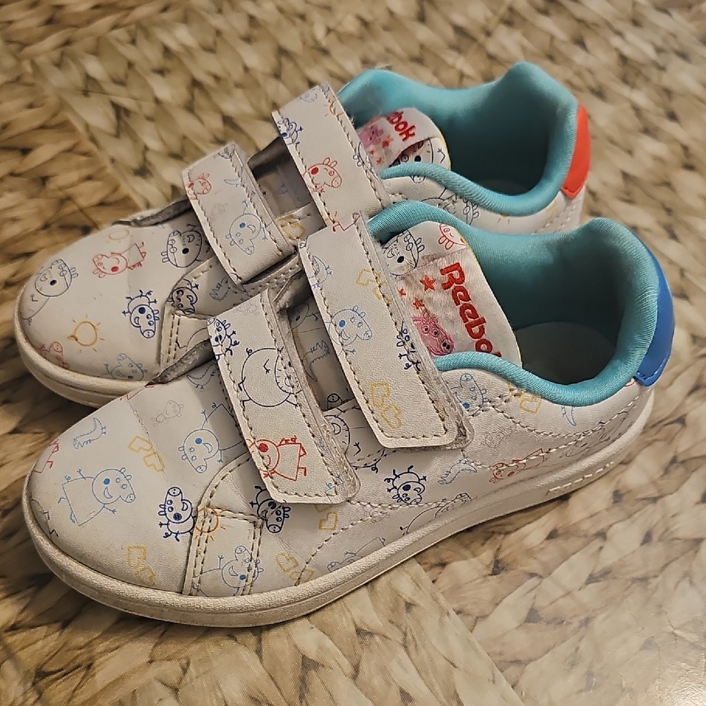 Reebok Kids Sneakers - White with Blue and Red Accents